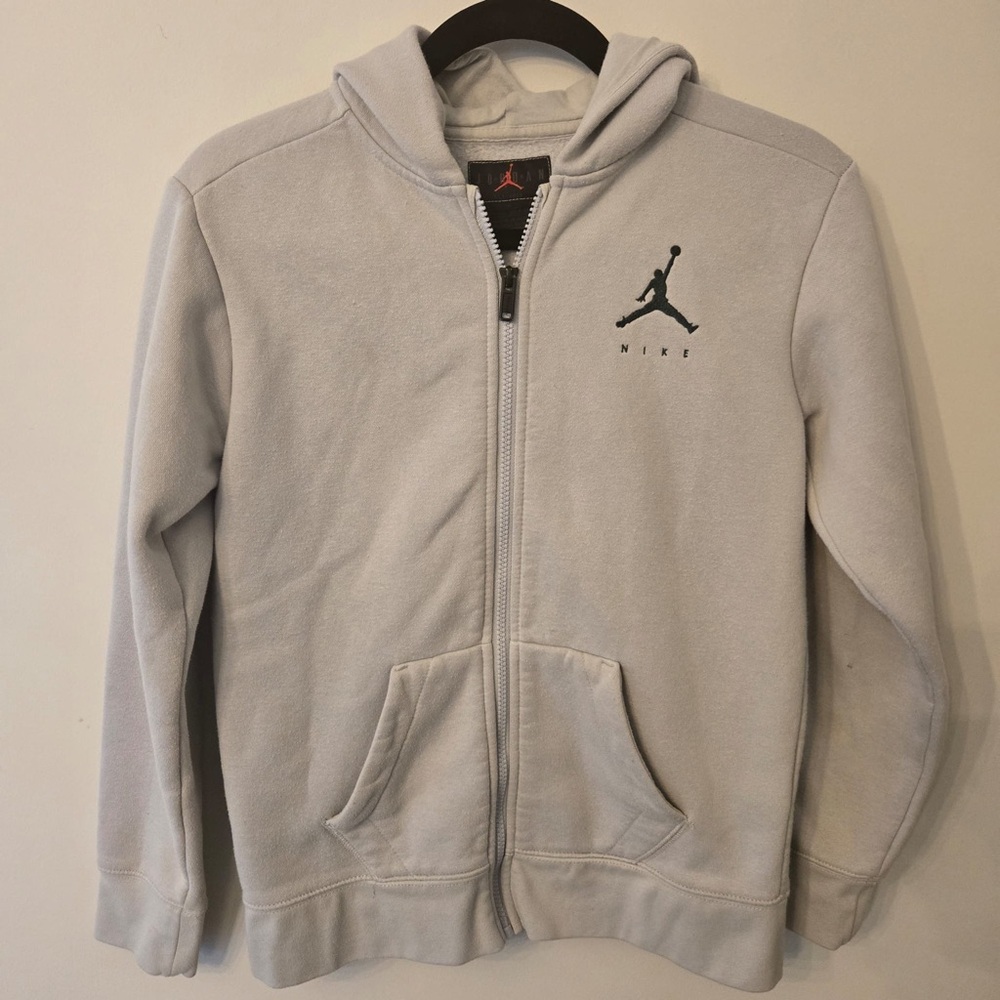 Nike Gray Full-Zip Youth Kids Jacket Size L